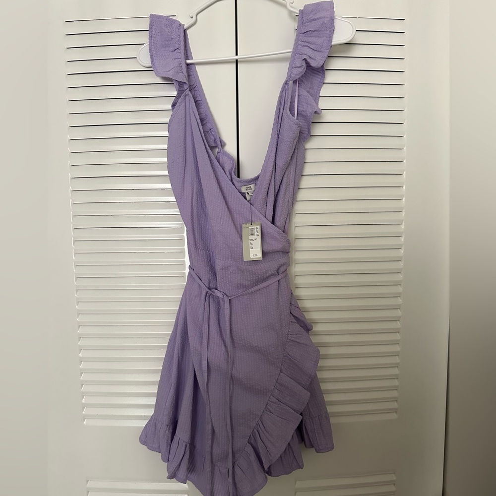 River Island Ruffle Wrap Mini Dress